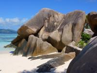 Riesiger Granitblock an der Anse Source d'Argent - La Digue